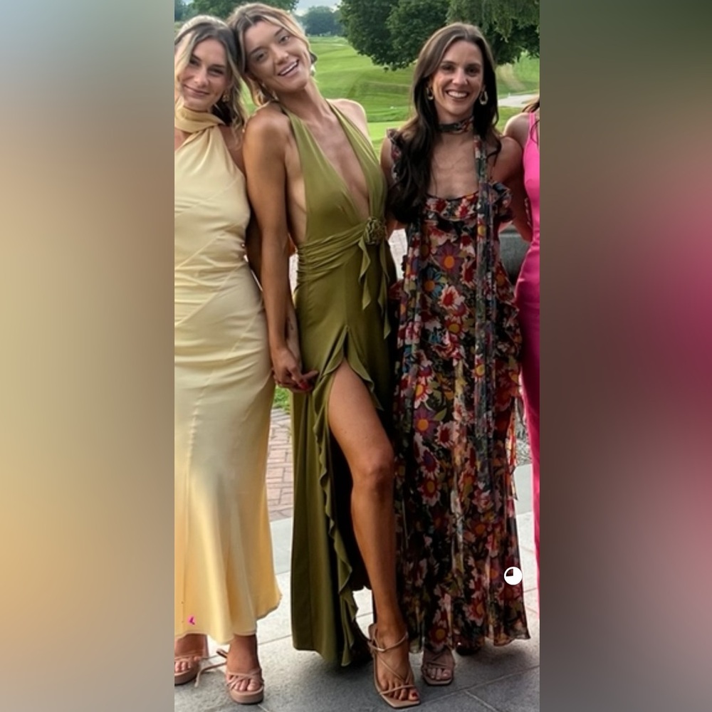 WeWoreWhat Olive Backless Dress